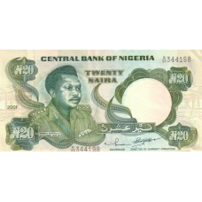 P26g Nigeria - 20 Naira Year 2001